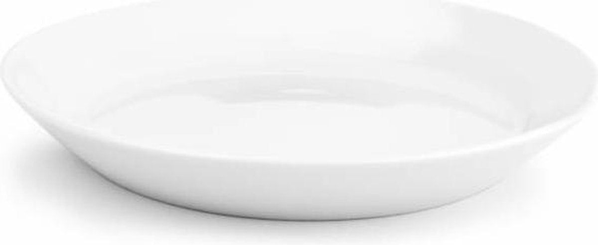 Salt&Pepper Stripeless diep Bord - 23 cm - wit - 6 stuks