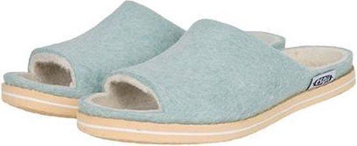 Vilten Zomer slipper Bleached Aqua - maat 38