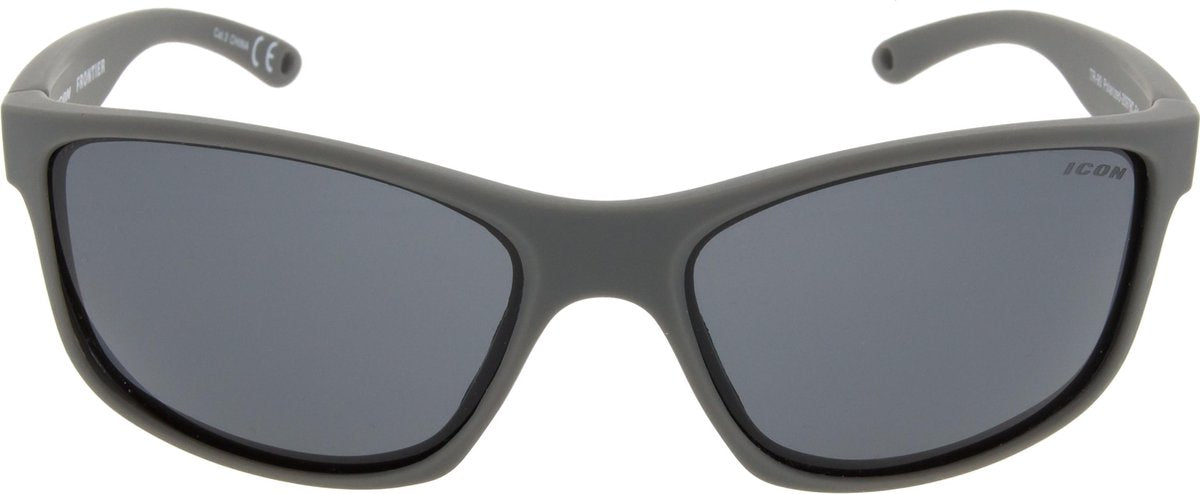 ICON Sport Zonnebril FRONTIER - Mat grijs montuur - Grijze glazen - GEPOLARISEERD (p)