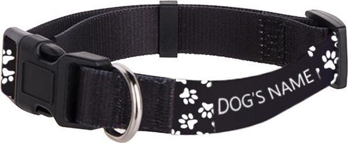 Gepersonaliseerde Honden halsband met naam - Maat S