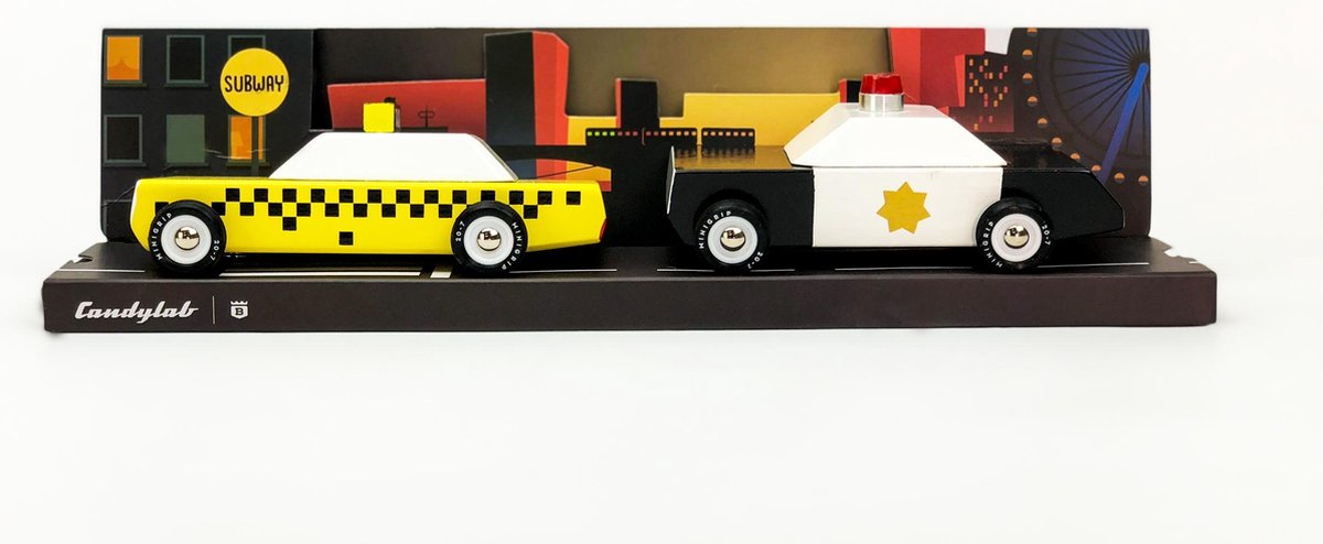 Candylab - Houten Design Speelgoedauto - Mini City Set