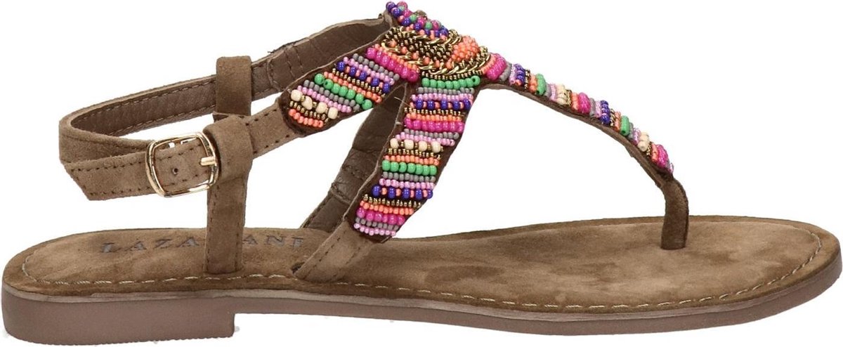 Lazamani dames sandaal - Taupe - Maat 38