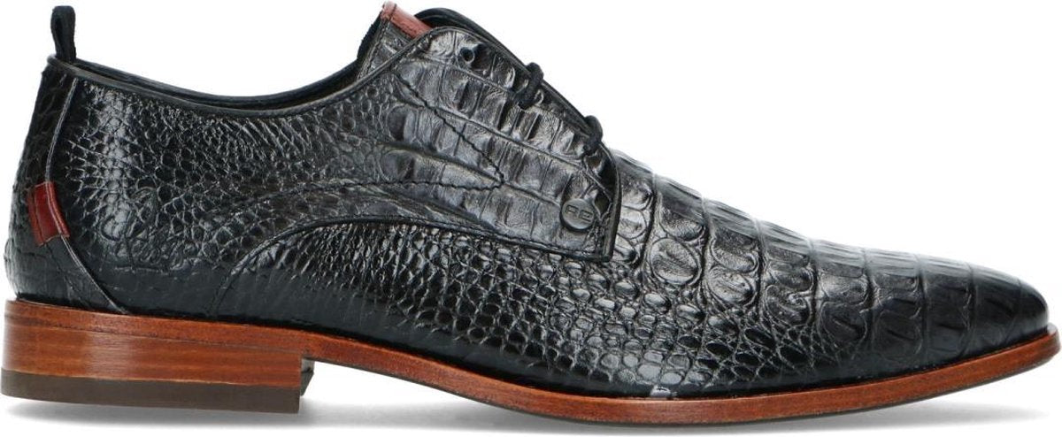 Rehab - Heren -  Greg Croco zwarte veterschoenen - Maat 44