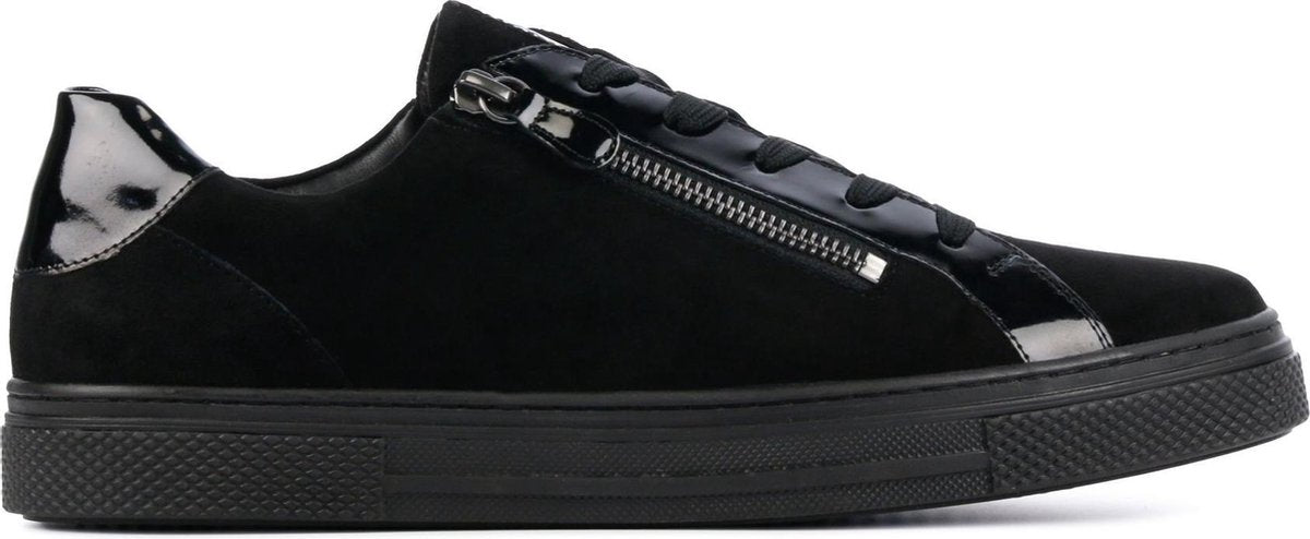 Hassia Vrouwen Suède Lage sneakers / Damesschoenen 301232 - Zwart - Maat 42.5
