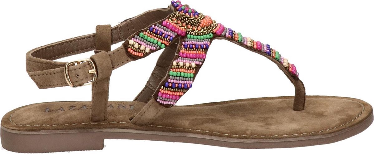 Lazamani dames sandaal - Taupe - Maat 37