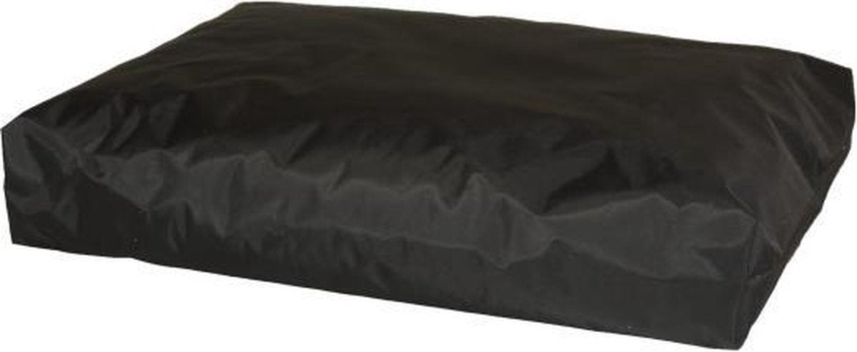 Losse hoes hondenkussen nylon zwart maat 90x120x15 cm