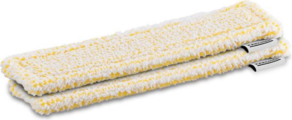 Karcher microvezel reinigingspads geel - 2 stuks - voor binnen raamwisser Window Vac ruitenwisser vensterreiniger voor WV2 Premium en WV5 Premium