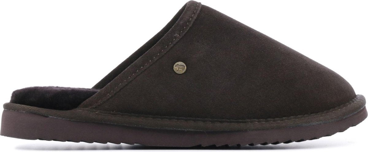 Warmbat Classic Suede Pantoffels - Choco - Maat 47