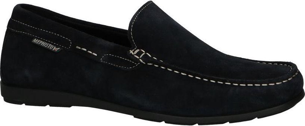 Donkerblauwe Mocassins Mephisto Algoras Velours