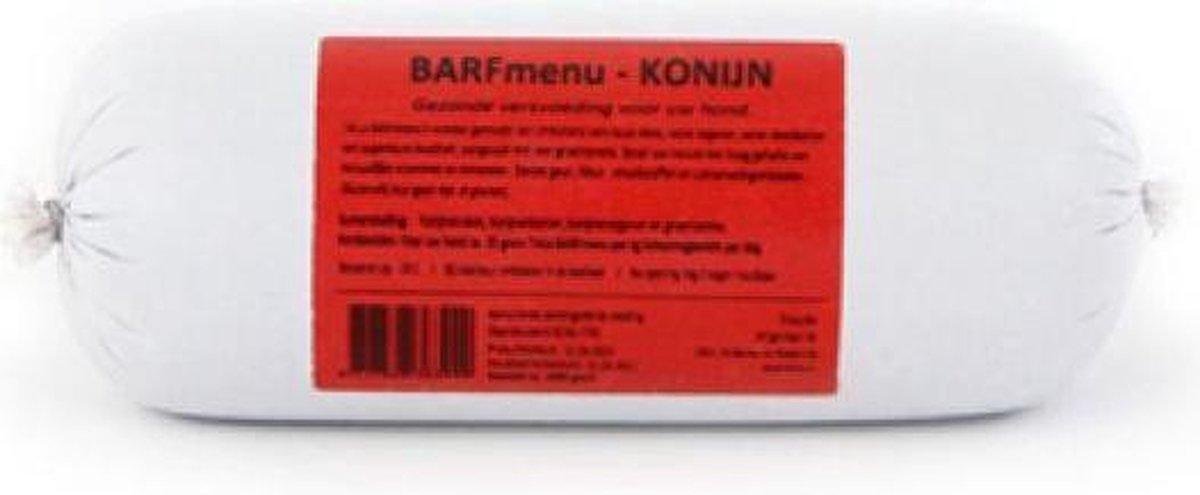 Barfmenu Natvoer konijn 20x250 gr