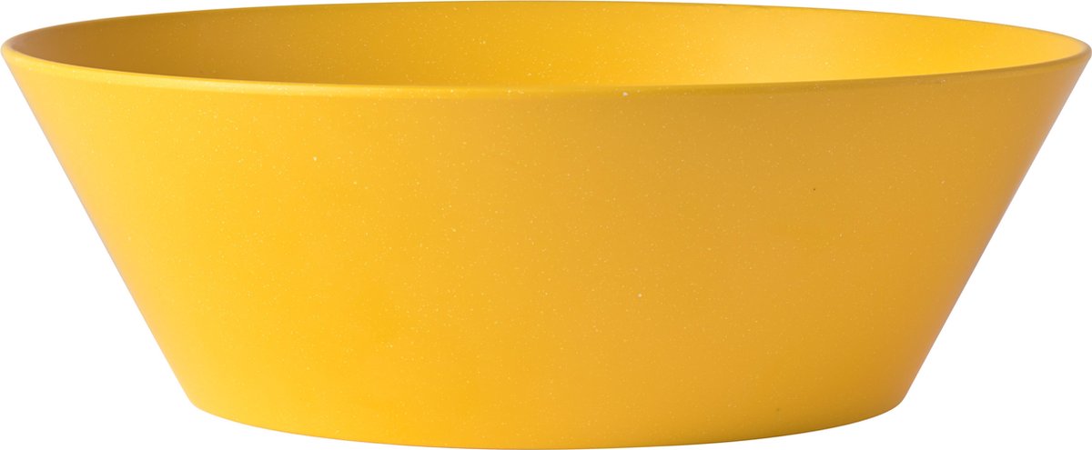 Mepal – serveerschaal Bloom – 3 liter – Pebble yellow – saladeschaal – licht in gewicht – makkelijk stapelbaar – voor binnen en buiten