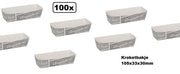 100x Kroketbakje Pubchalk karton - kroket bakje snack broodje carnaval thema feest festival