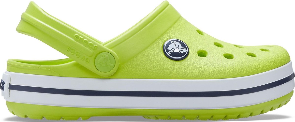 Crocs Slippers - Maat 23/24 - Unisex - limegroen/wit