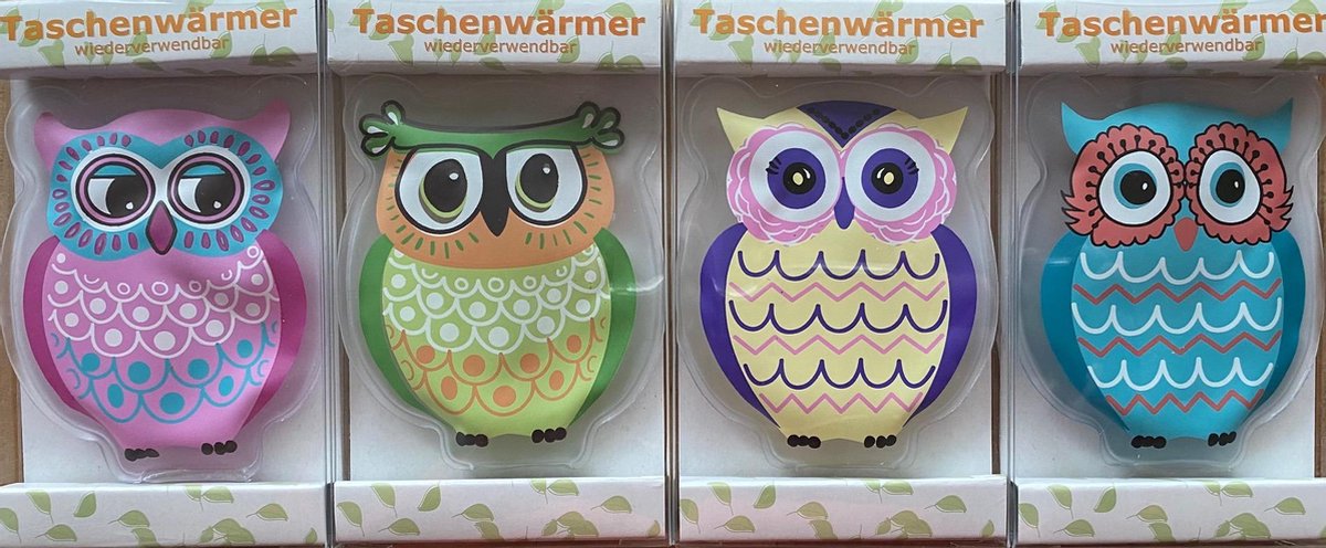 Herbruikbare handenwarmers  Uilen set