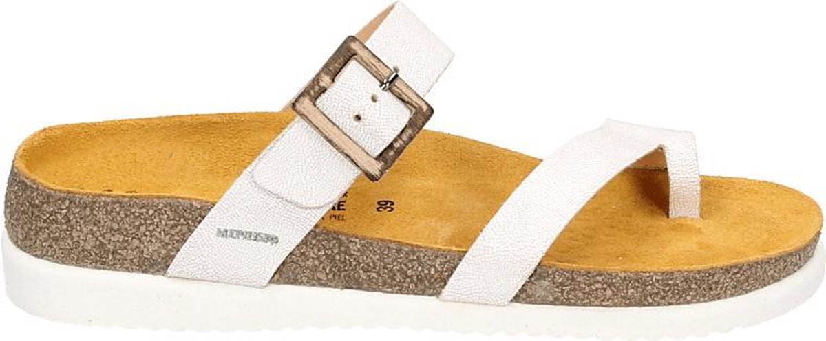 Mephisto AZALEA VENISE - Volwassenen Dames slippers - Kleur: Wit/beige - Maat: 43
