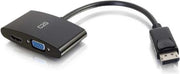 C2G 80937 tussenstuk voor kabels DisplayPort HDMI + VGA Zwart