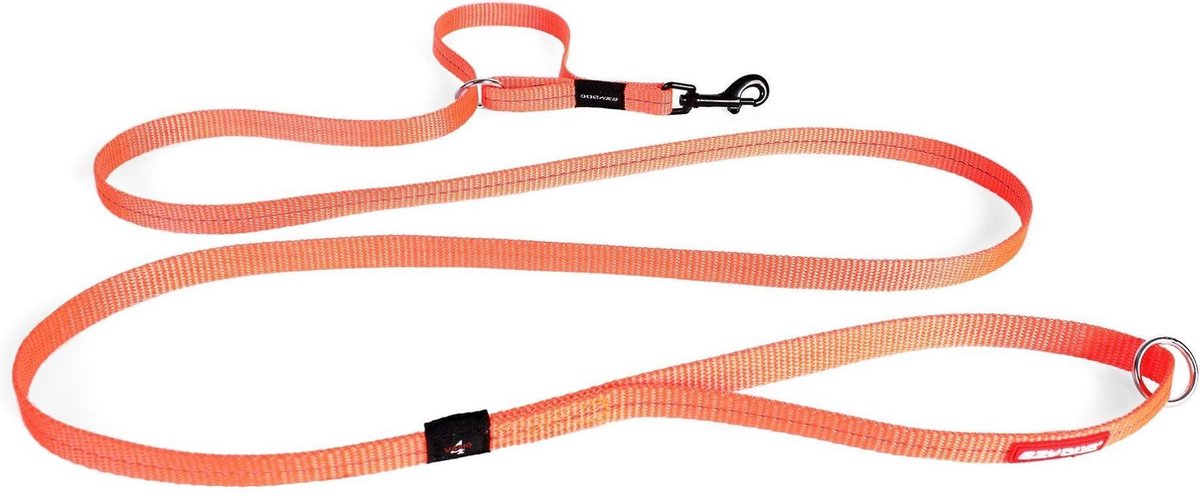 EzyDog Vario 4 LITE - Hondenlijn / riem - 12mm breed - Oranje