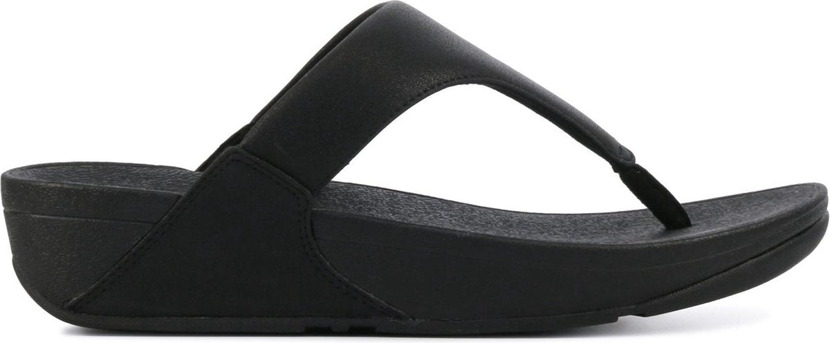 FitFlop  Vrouwen Slippers -  Lulu toe shimmer - Zwart - Maat 39