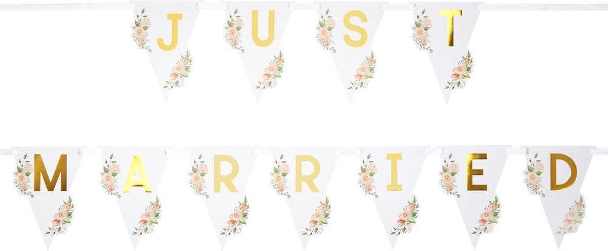 Just married minislinger - 1 meter - Floral bruiloft