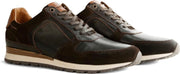 Travelin' Welton - Sportieve Leren Herensneaker - Donker Bruin Leer - Maat 43