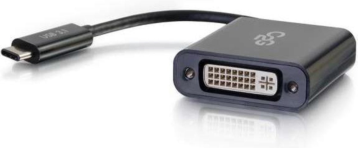 C2G USB-C Naar DVI-D Video-adapterconverter - Zwart