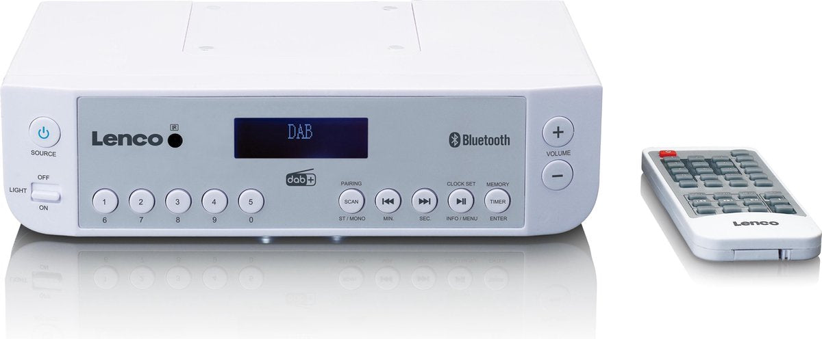 Lenco KCR-200WH - Keukenradio met Bluetooth en DAB+ - Wit