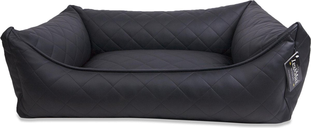 Lex & max eco leer hondenmand  70x55cm zwart