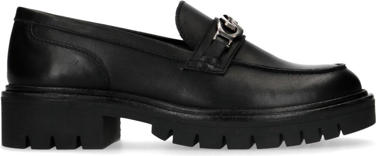 Sacha - Dames - Zwarte loafers met plateauzool - Maat 41