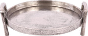 Dienblad Leonardo rond ruw nickel