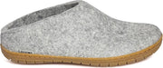 Glerups Slipper met rubber zool-Grijs-45