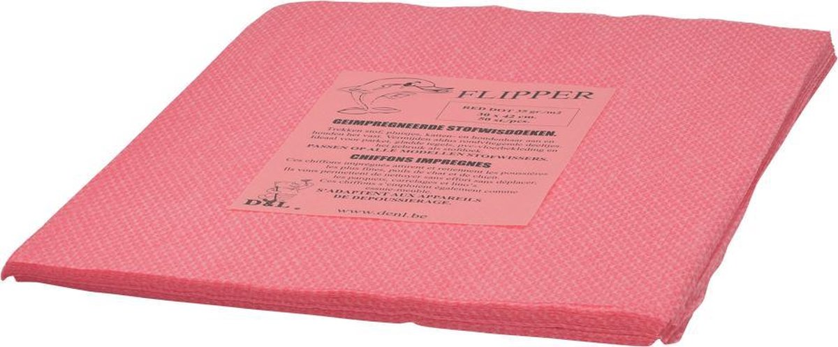 Flipper Geïmpregneerde Stofwisdoeken 35Gr - Roze - 30 x 42cm