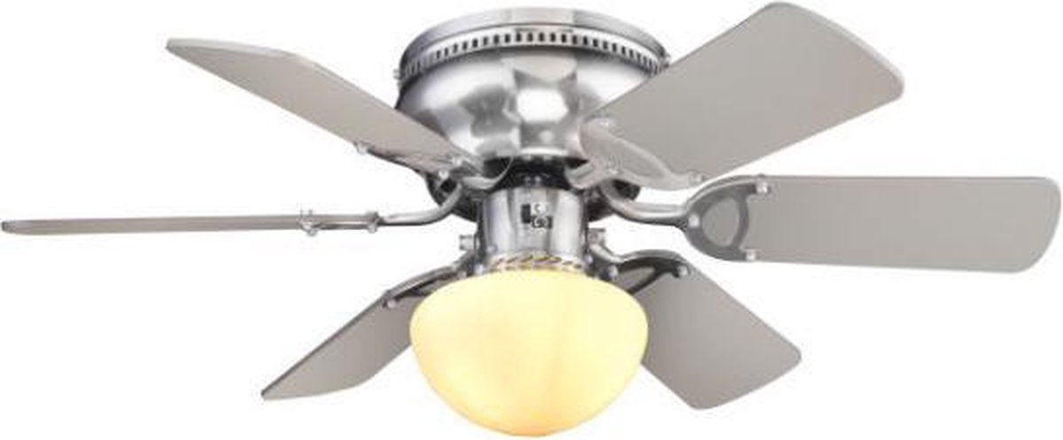 Plafondventilator met verlichting Ugo - Nikkel