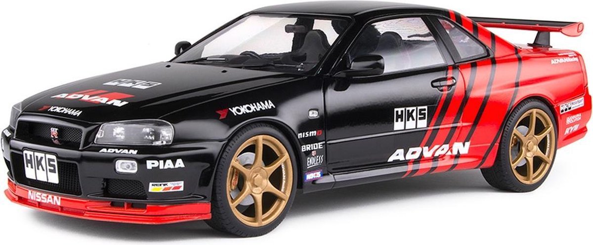 Nissan Skyline GT-R (R34) Advan Drift 1999 - 1:18 - Solido