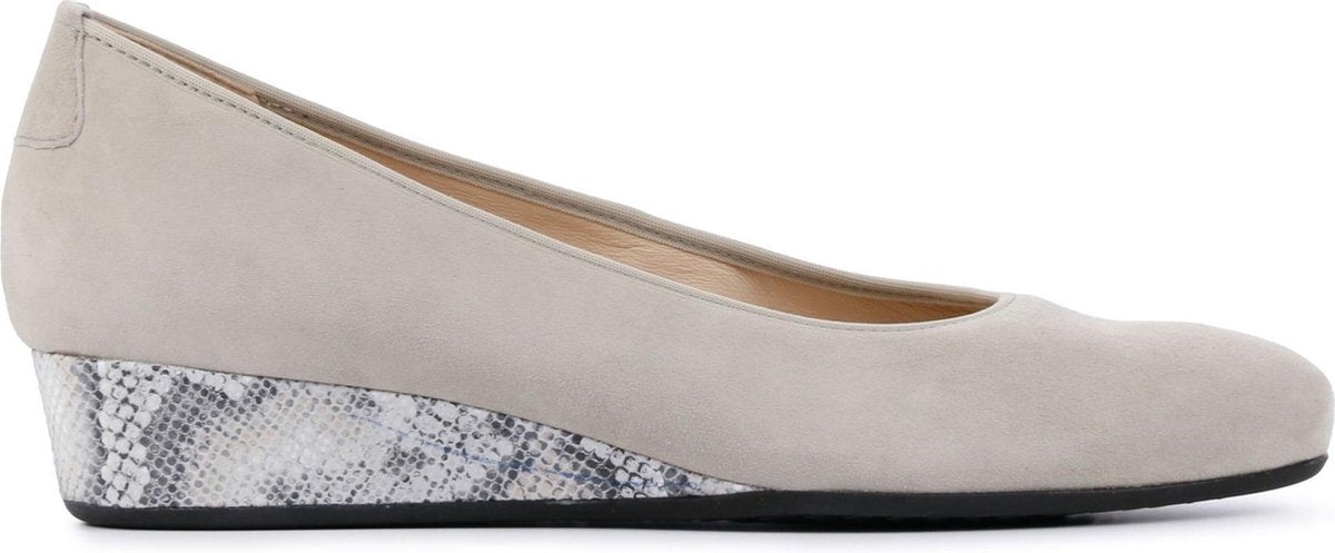 Hassia Vrouwen Suède  Pumps / Damesschoenen  hoogte    - 302103 - Wit - Maat 42.5