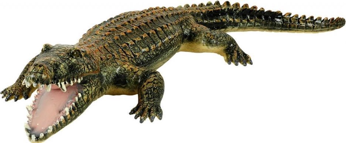 Johntoy Animal World Soft Touch Krokodil Groen/bruin 60 Cm