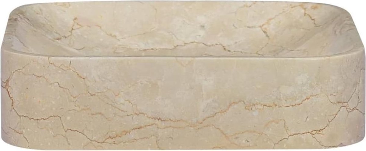 vidaXL Gootsteen 40x40x10 cm marmer crèmekleurig  VDXL_149180