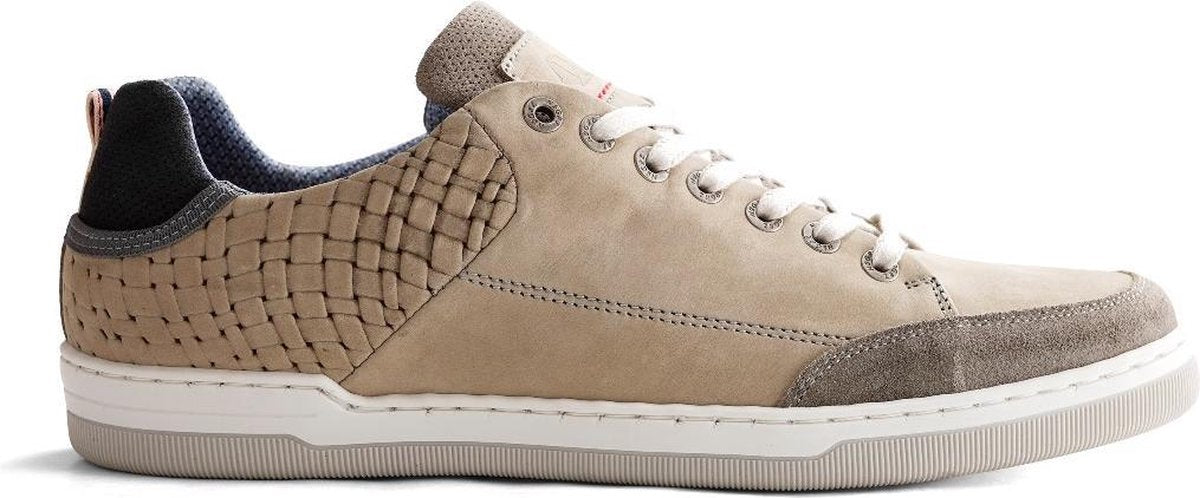 NoGRZ W.Burn - Leren Heren Sneaker - Taupe - Maat 42