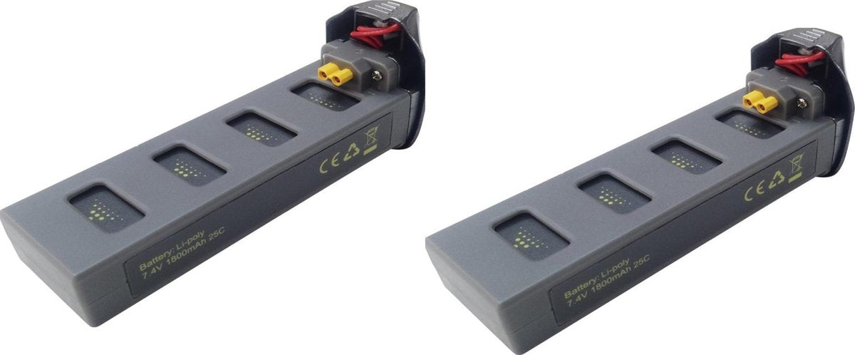 2 Batterijen voor MJX Bugs 2  Drone - 4V - 1800mAh - Li-po incl. Oplader