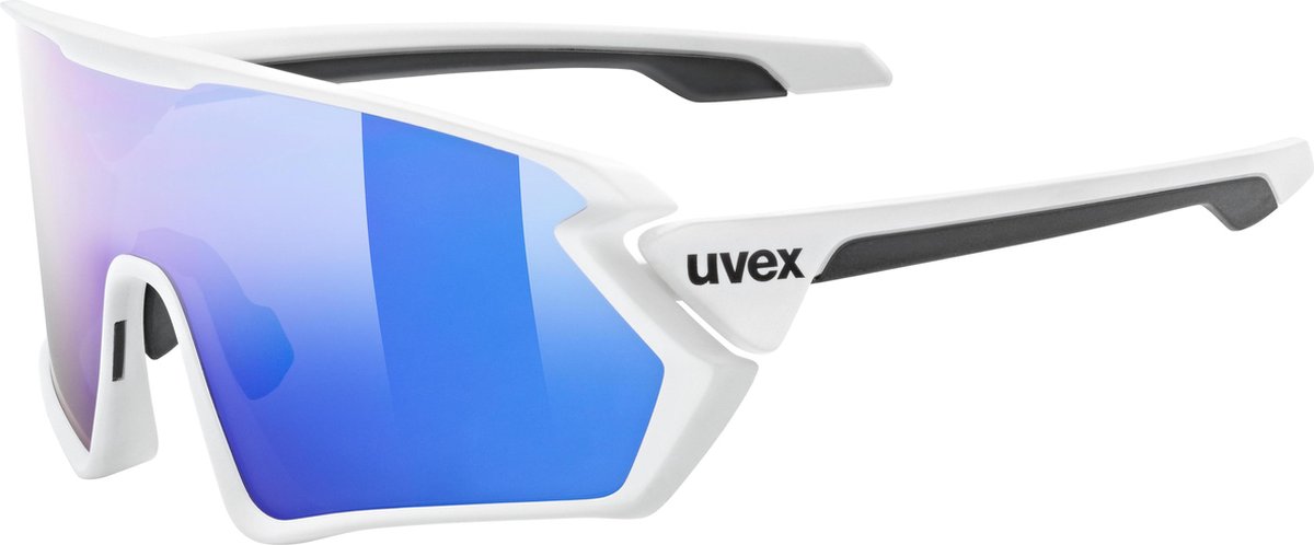 Uvex Sportstyle 231 Fietsbril - white matt/mirror blue