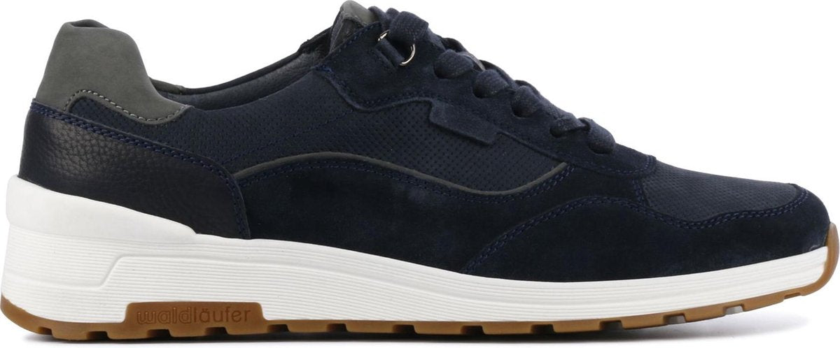 Waldlaufer Mannen Suède Lage sneakers / Herenschoenen 734003 - Blauw - Maat 46