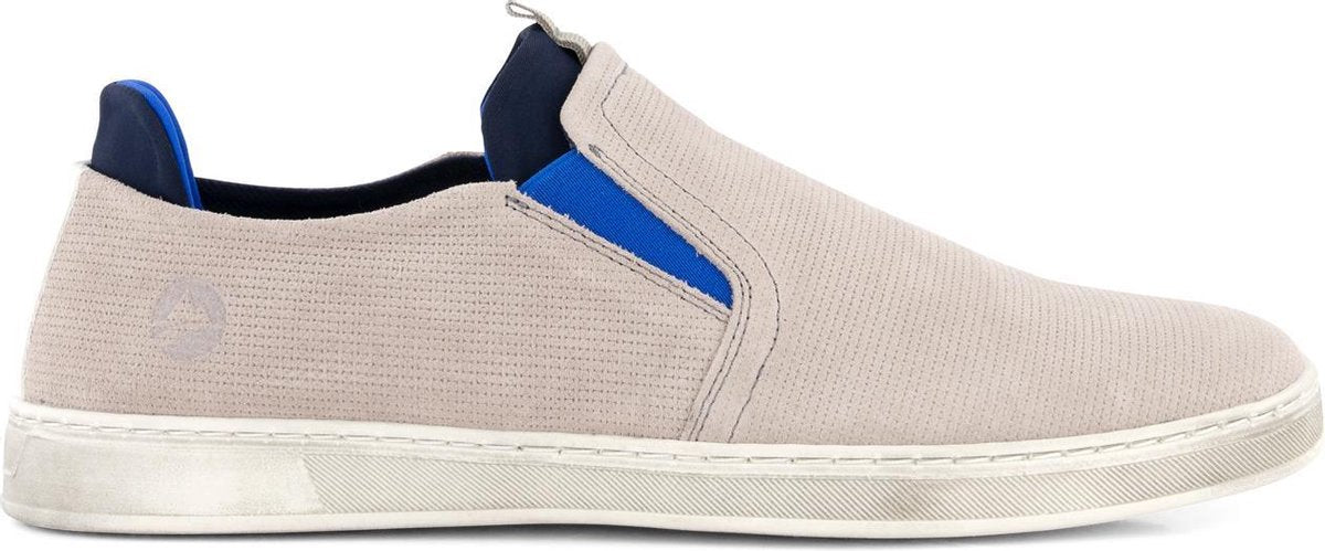 Travelin' Torquay Heren - Leren instappers - Boot schoen - Espadrilles - Grijs Leer - Maat 42