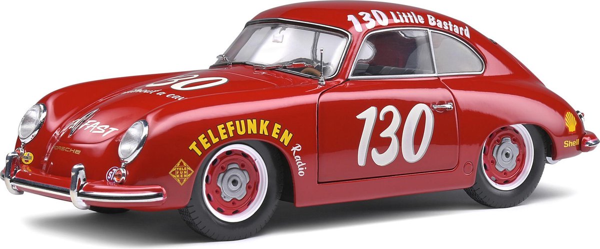 Porsche 356A James Dean Tribute 1953 (Rood) (20 cm) 1/18 Solido [Limited Edition]  - Modelauto - Schaalmodel - Model auto - Miniatuurautos - Miniatuur auto