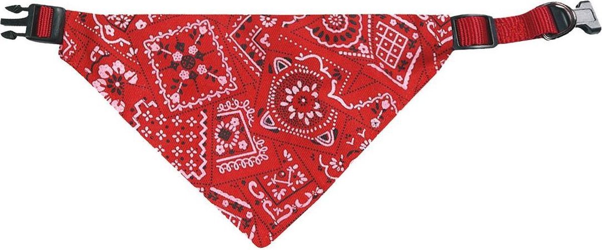 Collar with scarf 40/65cm 25mm red