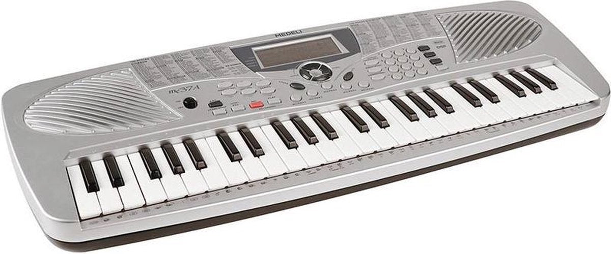 Keyboard Medeli Educational Series MC37A 2 x 2 watt Grijs - Starter keyboard - beginner keyboard - keyboard voor kinderen - keyboard voor kleine kinderen - keyboard mid-size toetsen