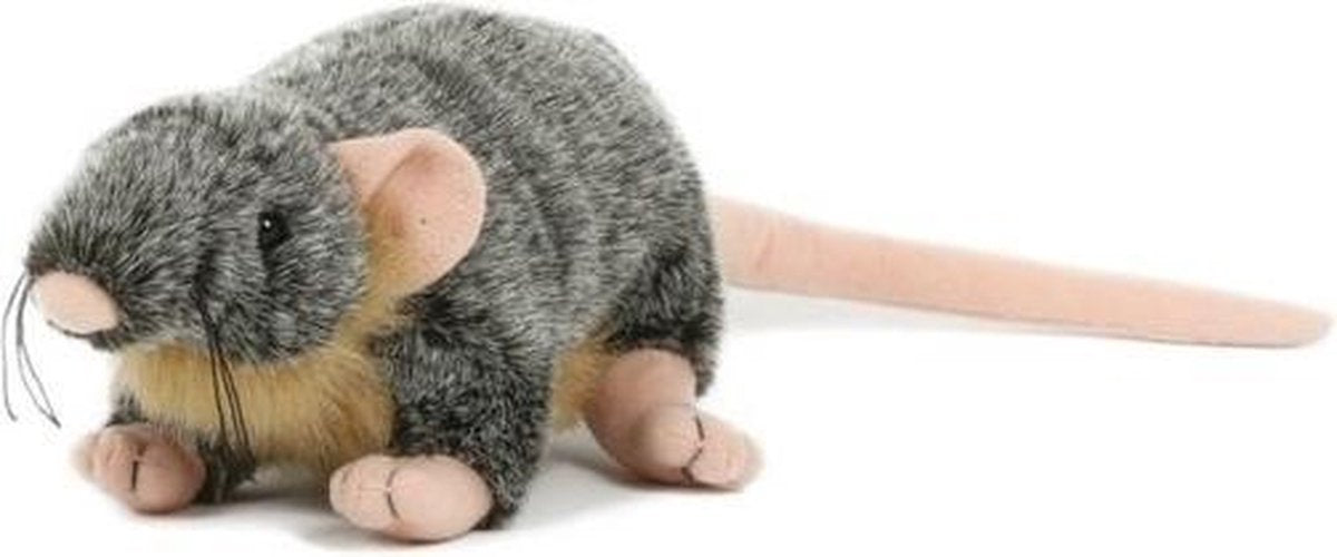 Pluche rat/muis knuffel 18 cm speelgoed- Ratten/muizen dierenknuffels/knuffeldieren/knuffels voor kinderen