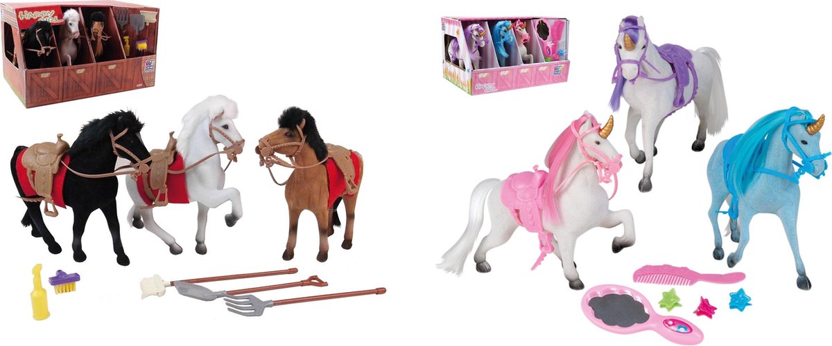 Happy People Drie paarden