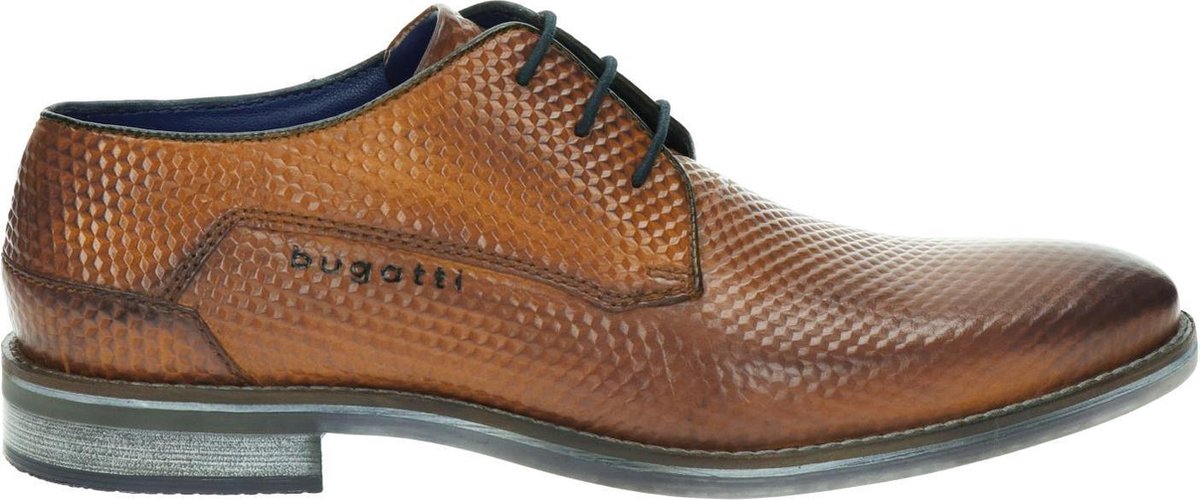 Bugatti heren veterschoen - Cognac - Maat 45