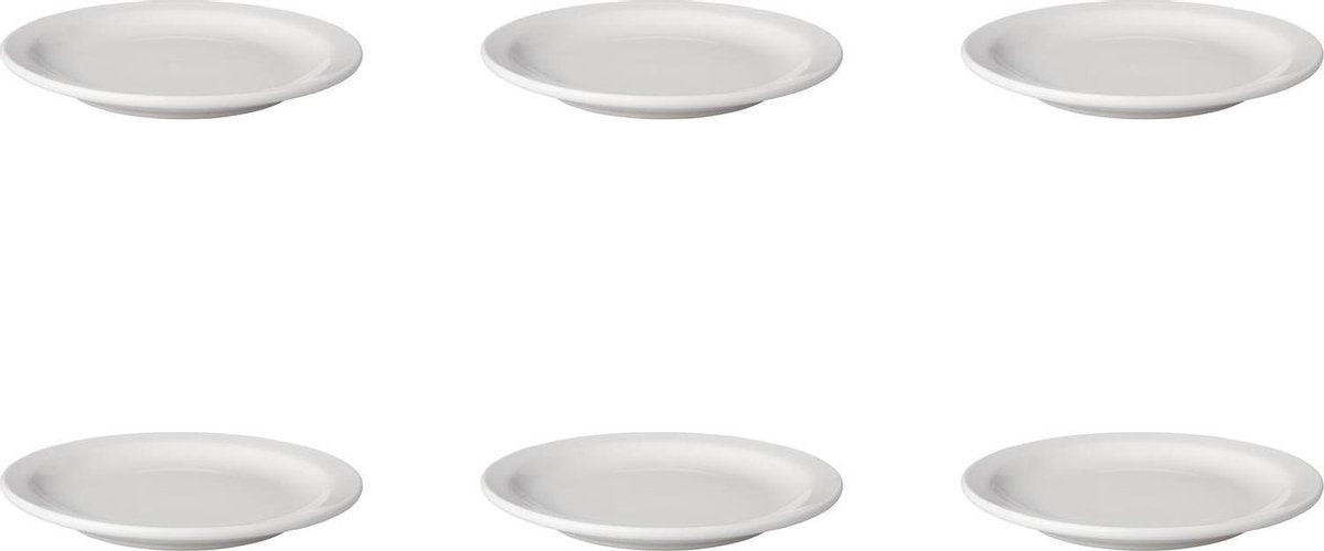 Bord smalle rand Mammoet Budgetline 16 cm Wit 6 stuk(s)