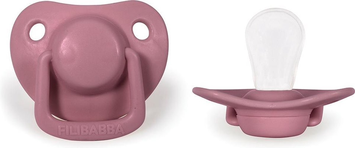 Filibabba - Fopspeen (2-pack) - Dusty Rose - 0-6 maanden