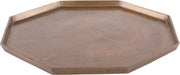 Modern Dienblad Octagon 50 cm Antiek Brons